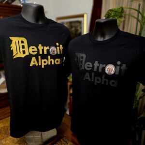 The Original Detroit Alphas (Metallic Gold or Black on Black)